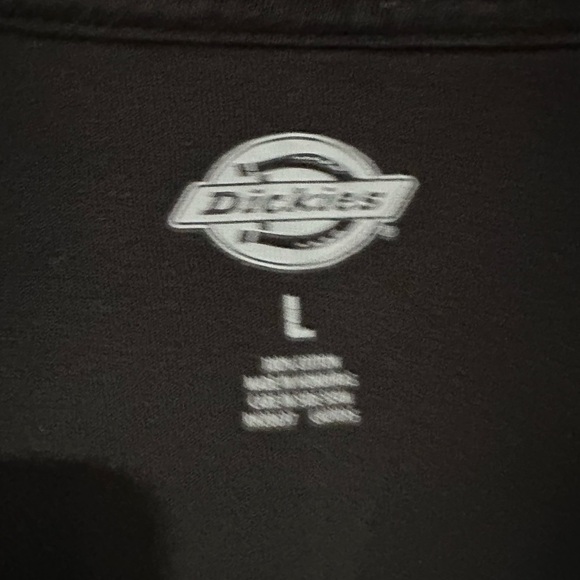 Dickies Shirt Size Large Men Long Sleeve Logo Graphic T-shirt Black - Picture 2 of 3